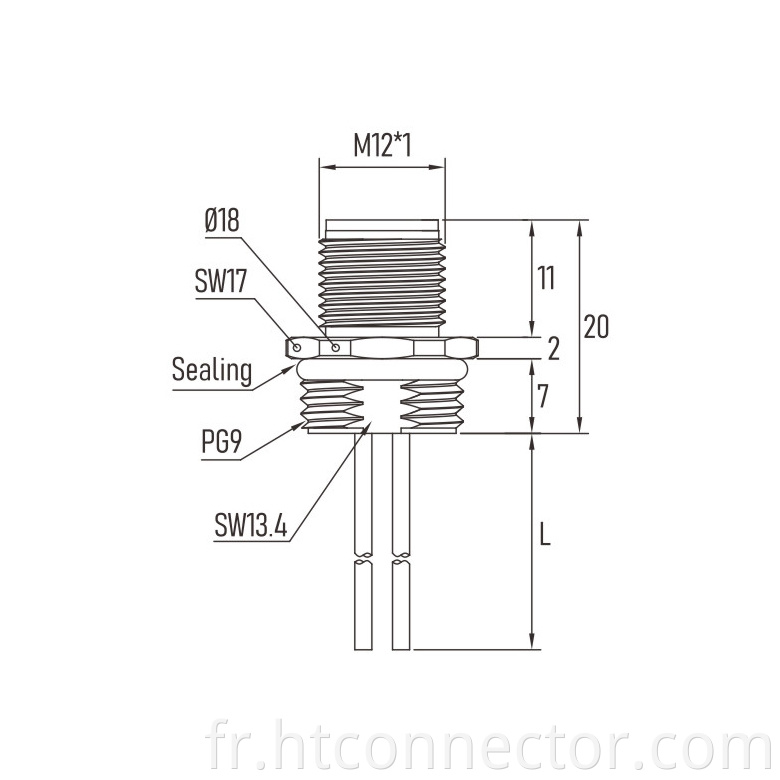 M12 3p Waterproof connector